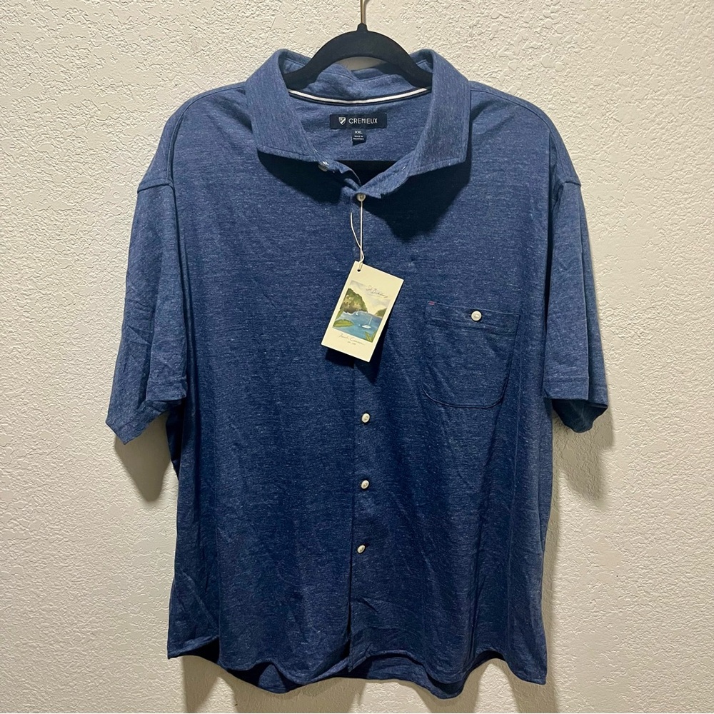 Daniel Cremieux NWT Casual Peacoat Blue Soft Button Front Shirt